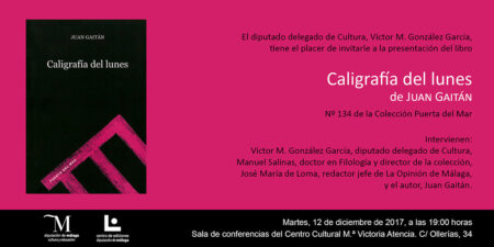 Juan Gaitán presenta su obra ‘Caligrafía del lunes’