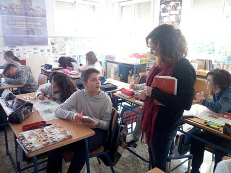 Amanda Salazar y Manuel Calero  visitan el CEIP García Lorca