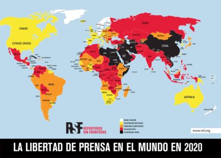 Reporteros Sin Fronteras publica la nueva Clasificación Mundial de la Libertad de Prensa