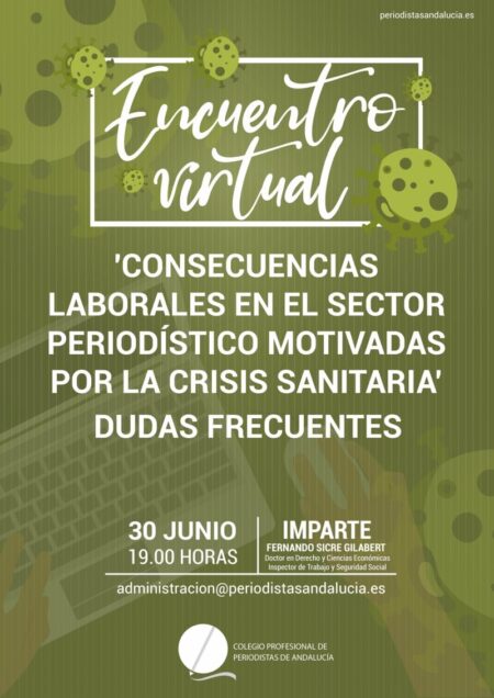 30 junio | Conoce las consecuencias laborales de la crisis sanitaria en el sector periodístico