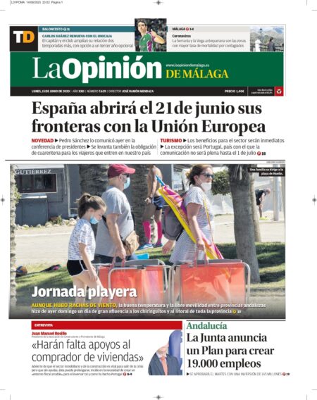 La Opinión de Málaga 15.06.2020