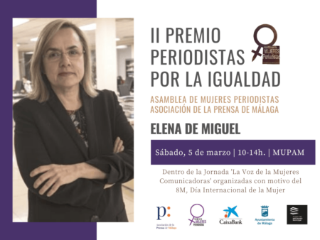 Elena de Miguel, II Premio de Periodistas por la Igualdad de la Asamblea de Mujeres de la APM
