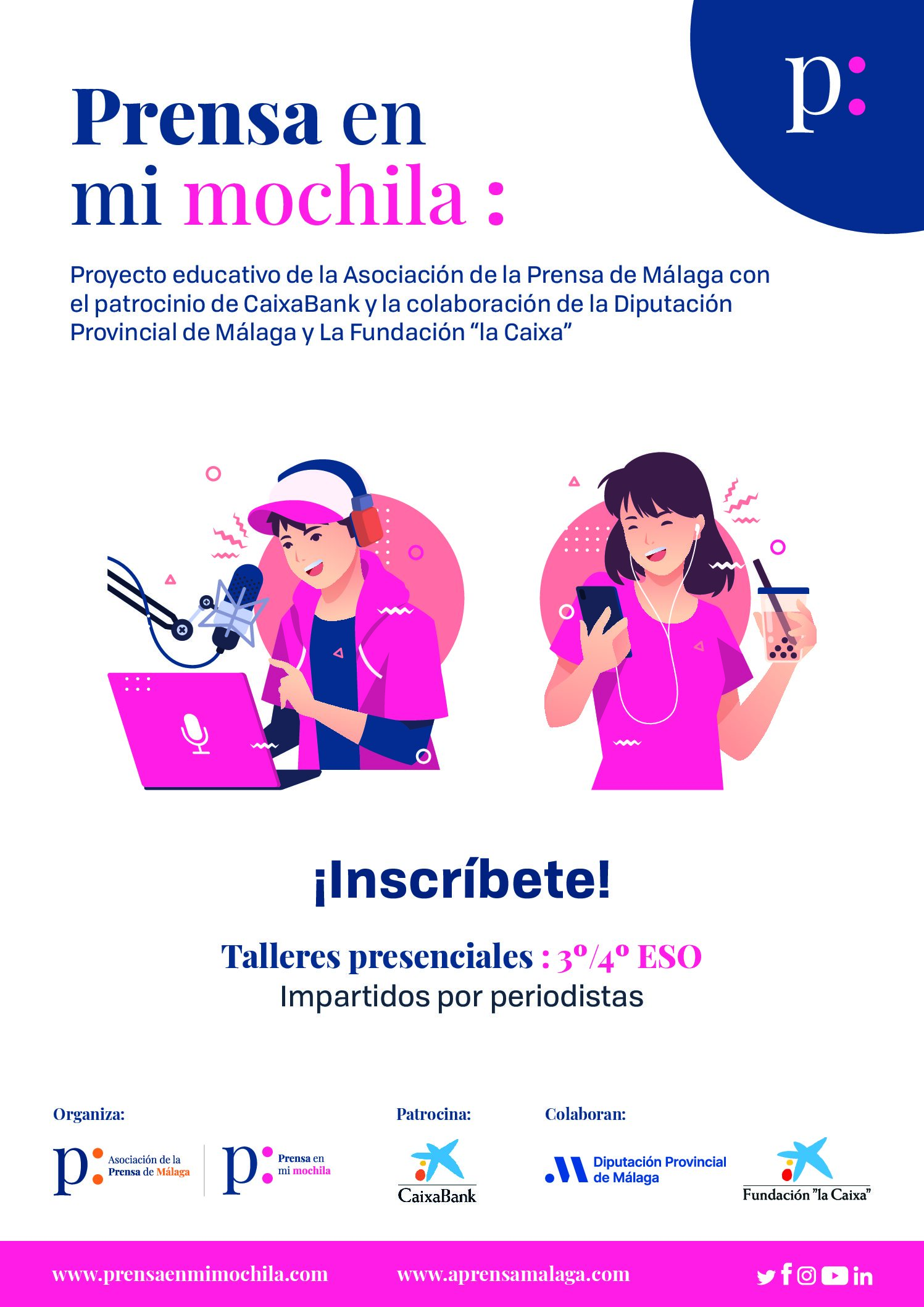 Los institutos de la provincia ya pueden solicitar participar en el proyecto Prensa en Mi Mochila