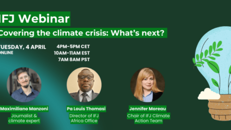 La FIP organiza un webinar sobre la cobertura de la crisis climática