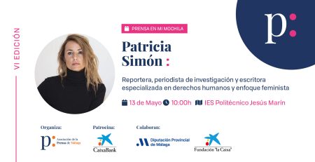 La periodista Patricia Simón será la próxima invitada de Prensa en mi mochila