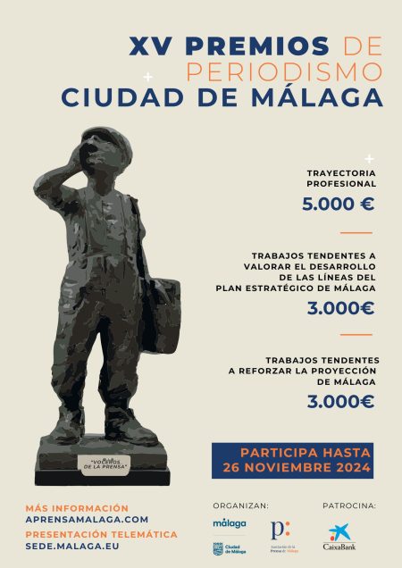 Abierto el plazo para optar a los XV Premios de Periodismo Ciudad de Málaga