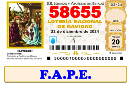 Vuelve la Lotería de Navidad para miembros de la FAPE