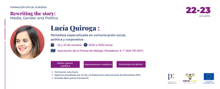 La APM acoge un taller de la Unión Europea sobre Periodismo y Género, los días 22 y 23 de octubre