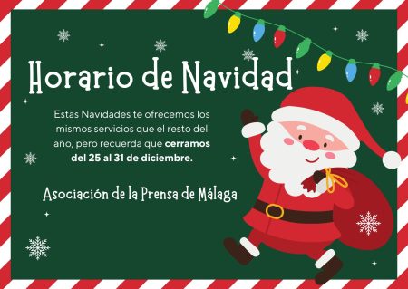 Consulta el horario de Navidad
