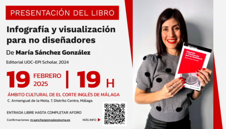 La periodista María Sánchez presenta ‘Infografía y visualización para no diseñadores’