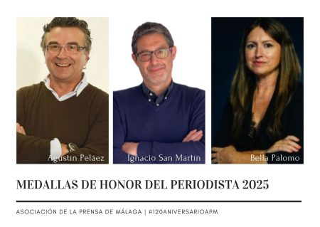 Agustín Peláez, Bella Palomo e Ignacio San Martín, Medallas de Honor del Periodista 2025 de la APM