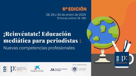 La Asociación de la Prensa de Málaga organiza del 28 al 30 de enero un curso online de alfabetización mediática para periodistas