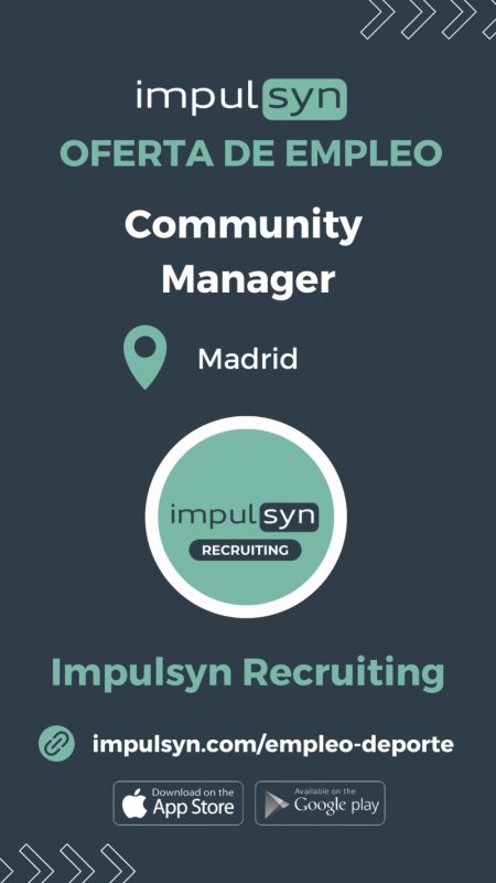 Impulsyn busca responsable de comunicación en Madrid para desarrollar estrategias de comunicación sobre deporte, fitness y salud