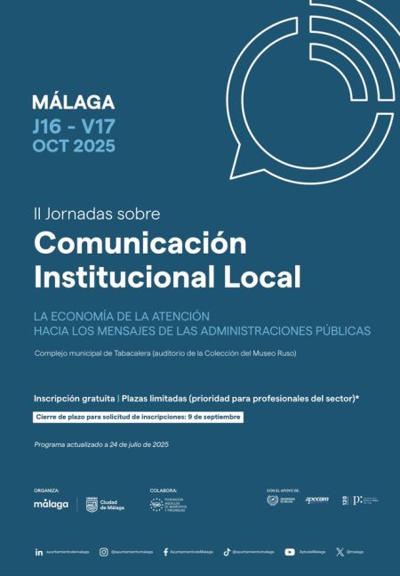 La APM colabora en las II Jornadas sobre Comunicación Institucional Local organizadas por el Ayuntamiento de Málaga