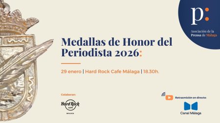 La Asociación de la Prensa de Málaga entrega hoy las Medallas de Honor del Periodista 2026 a Montserrat Naharro y Carlos Pérez Ariza
