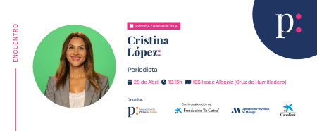 Cristina López participa en ‘Prensa en mi mochila’ con un encuentro en el IES Isaac Albéniz